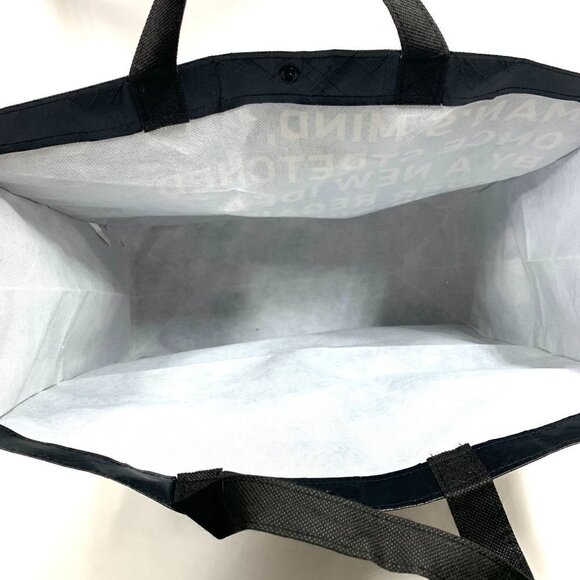 Lululemon Signature Logo Lightweight Shopper Tote Bag Black 15"x14"x6" - Picture 4 of 4